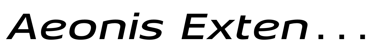Aeonis Extended Medium Italic